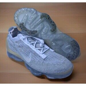 New Nike Air Vapormax 2021 FK Womens White/White-Pure Platinum Sz 10 DC4112-100